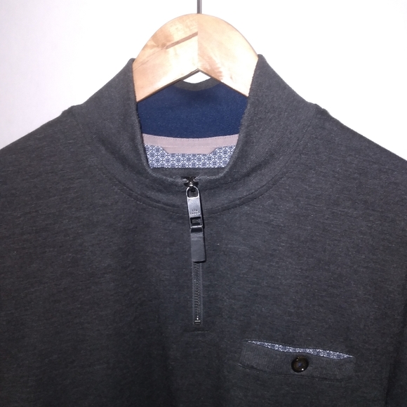 Ted Baker London shirt 1/4 zip causal men's pullover Sweater size xl - Picture 4 of 14